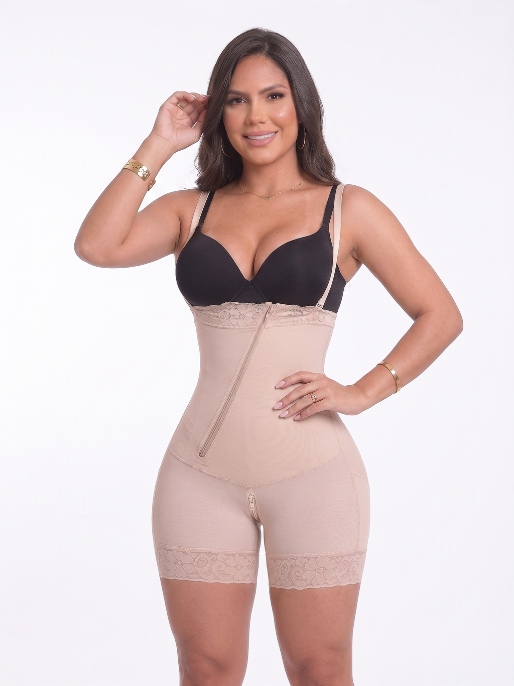 5014 Faja Strapples tipo short cierre diagonal