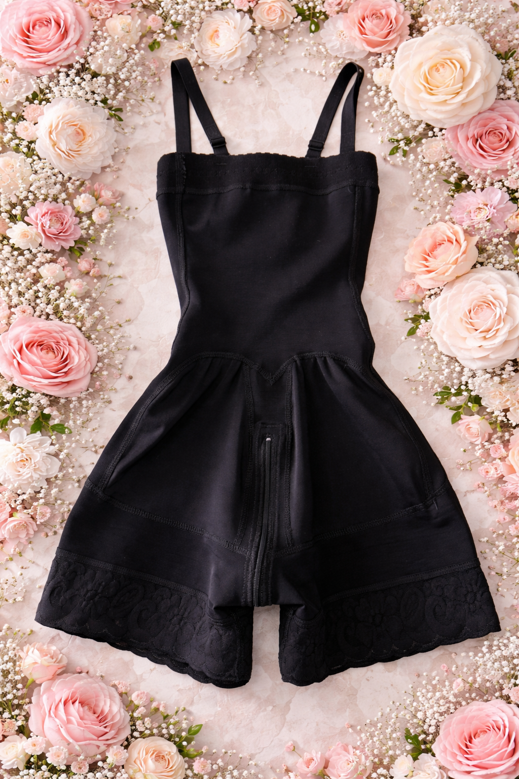 5088 - Faja short sin tirantes con cremallera