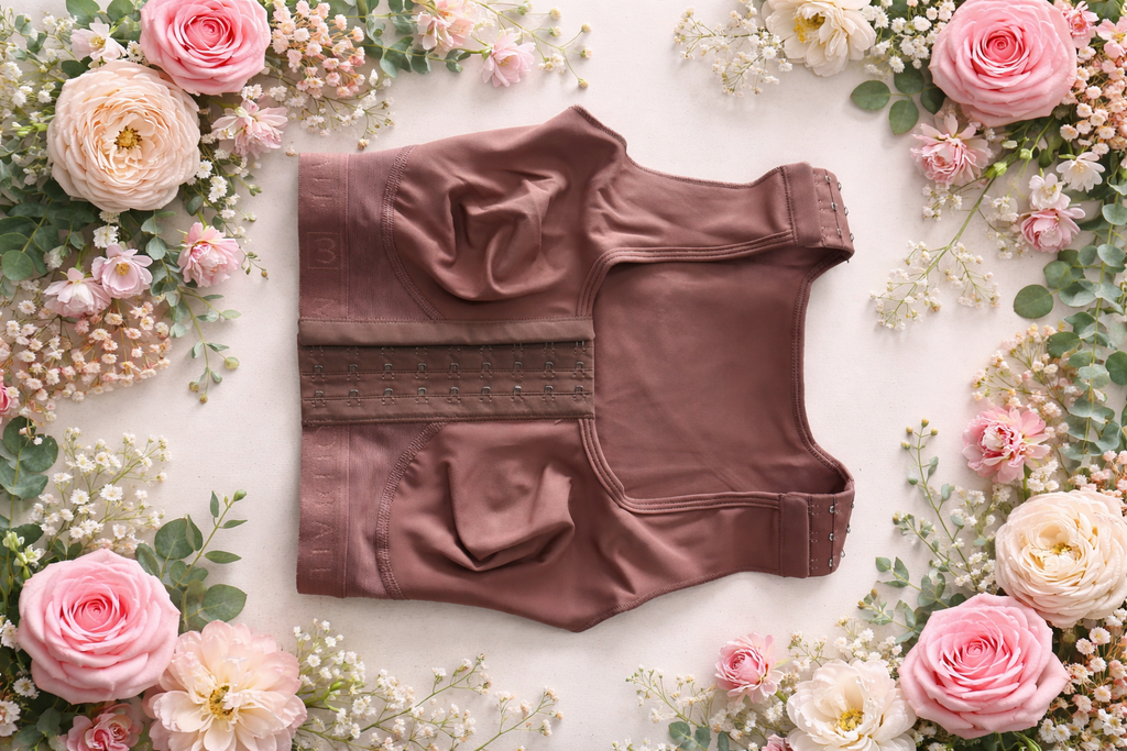4007 - Post-surgical sleeveless bra with hooks