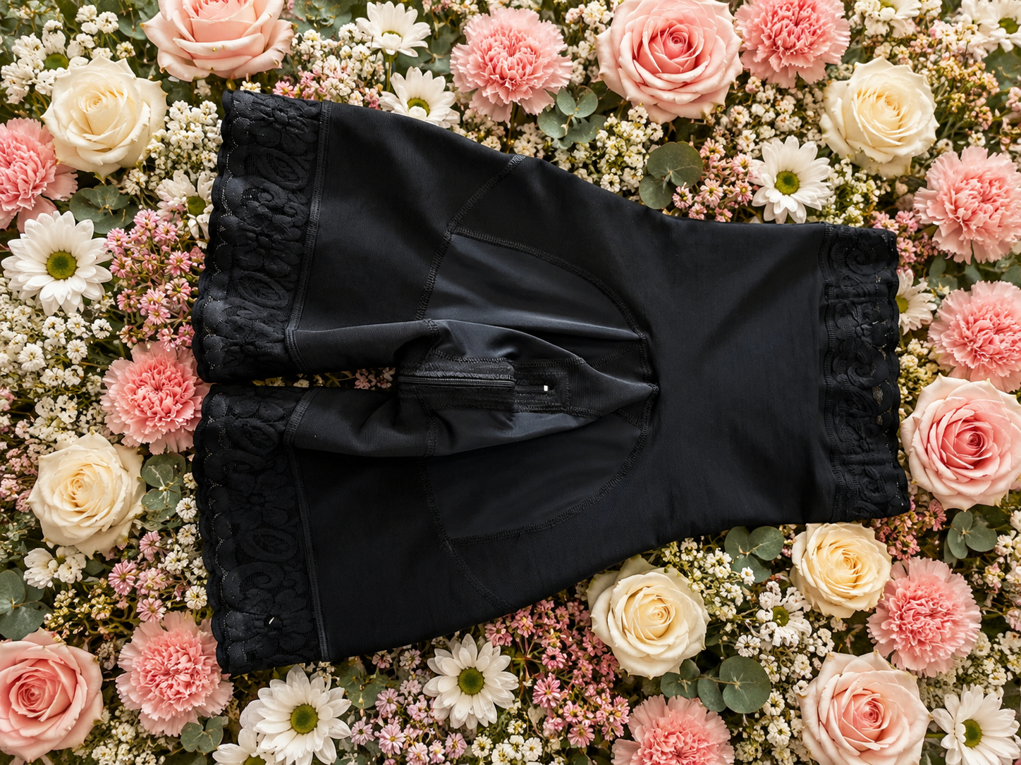 3017 - Pantalón corto alto con control de abdomen y realce de glúteos