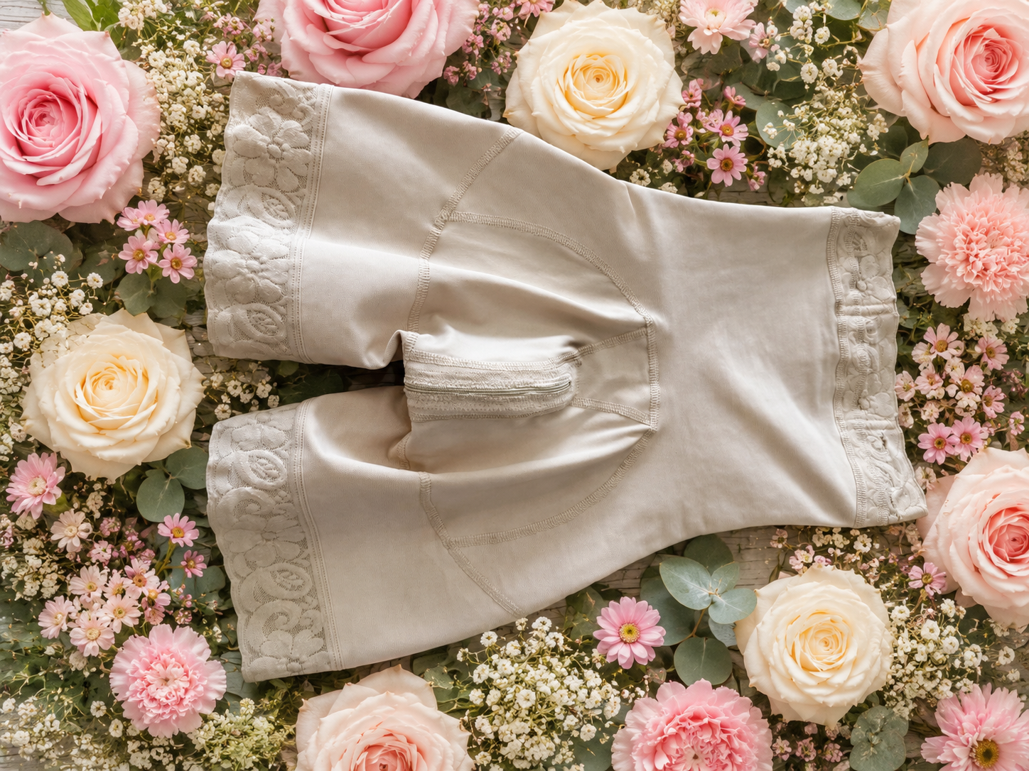 3017 - Pantalón corto alto con control de abdomen y realce de glúteos