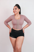 4008 - Surgical bra, long sleeve with hooks and eyes