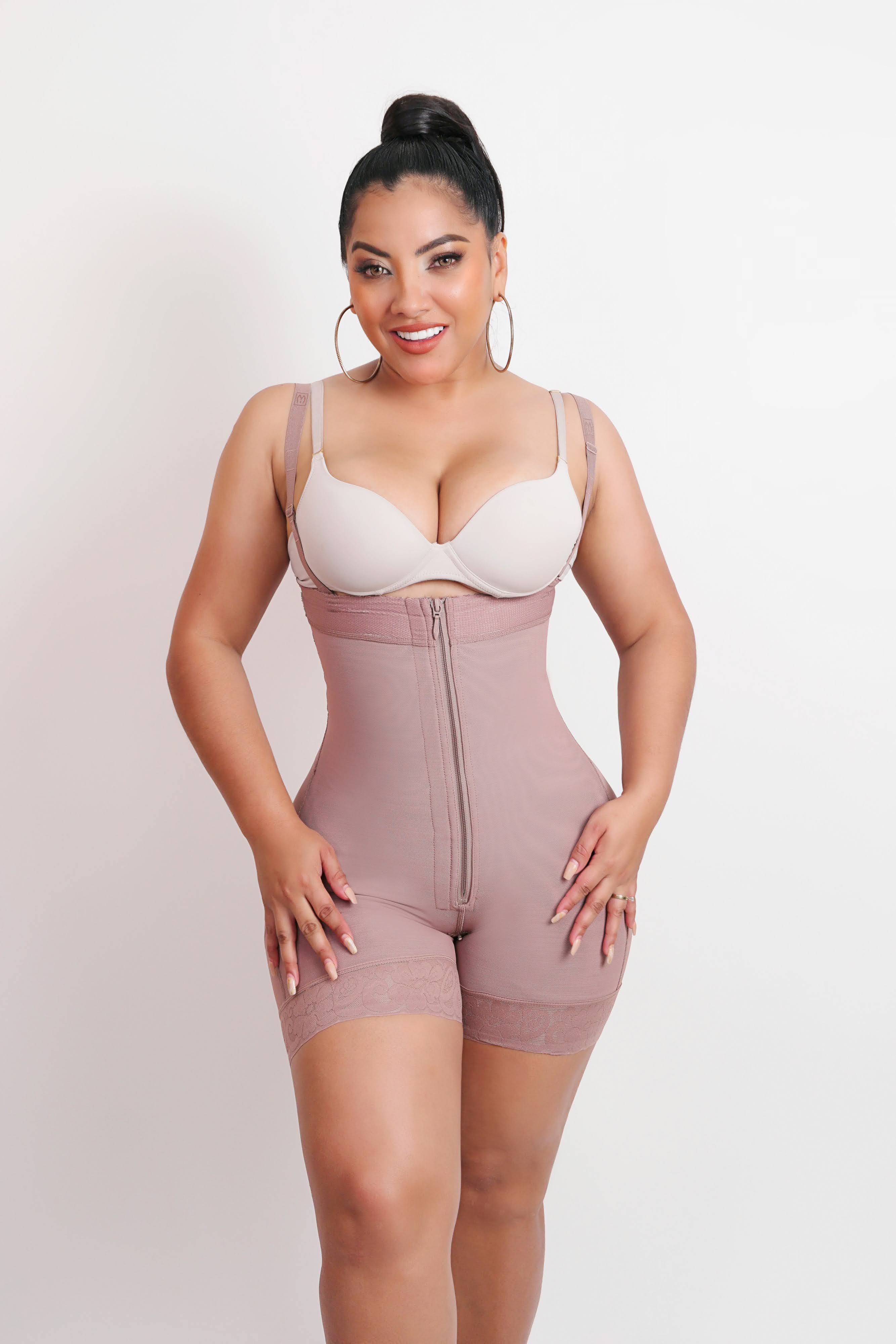5088 - Faja short sin tirantes con cremallera