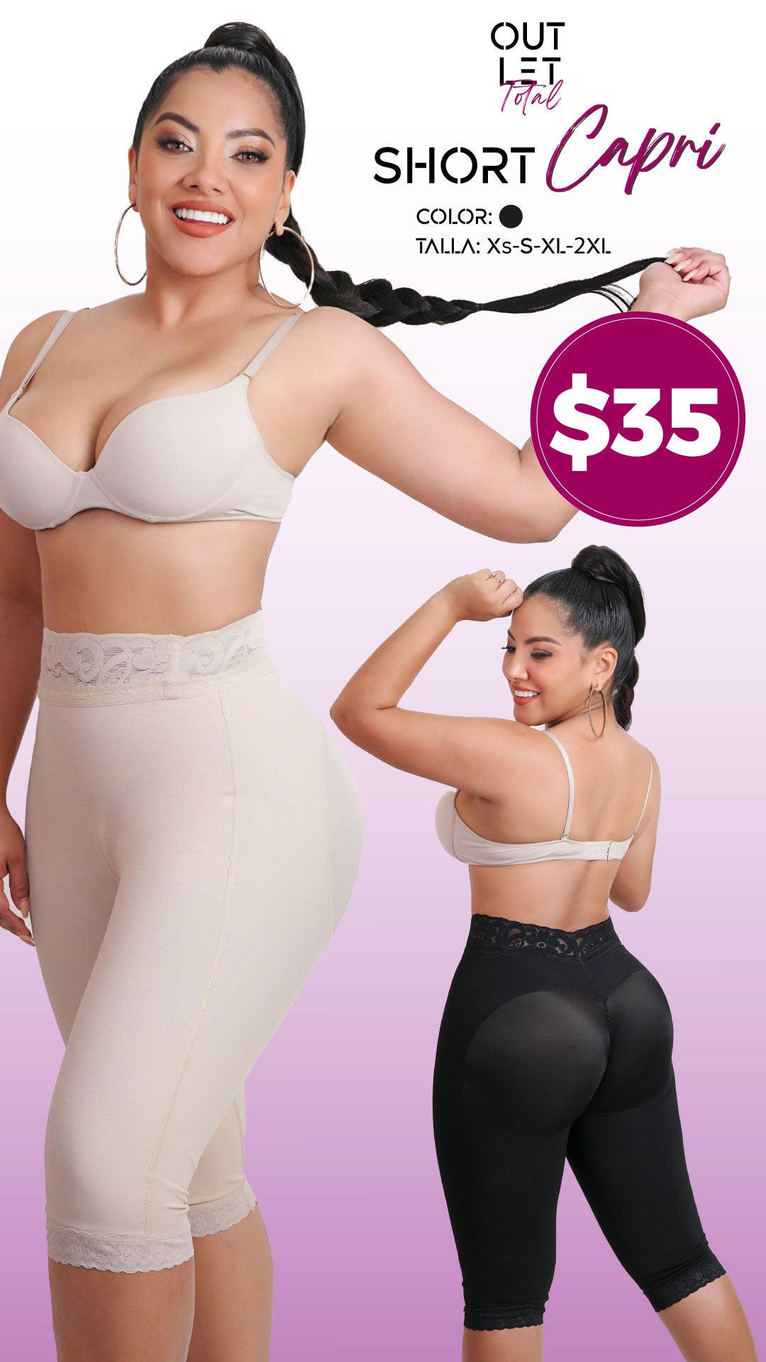 Short Capri Moldeador