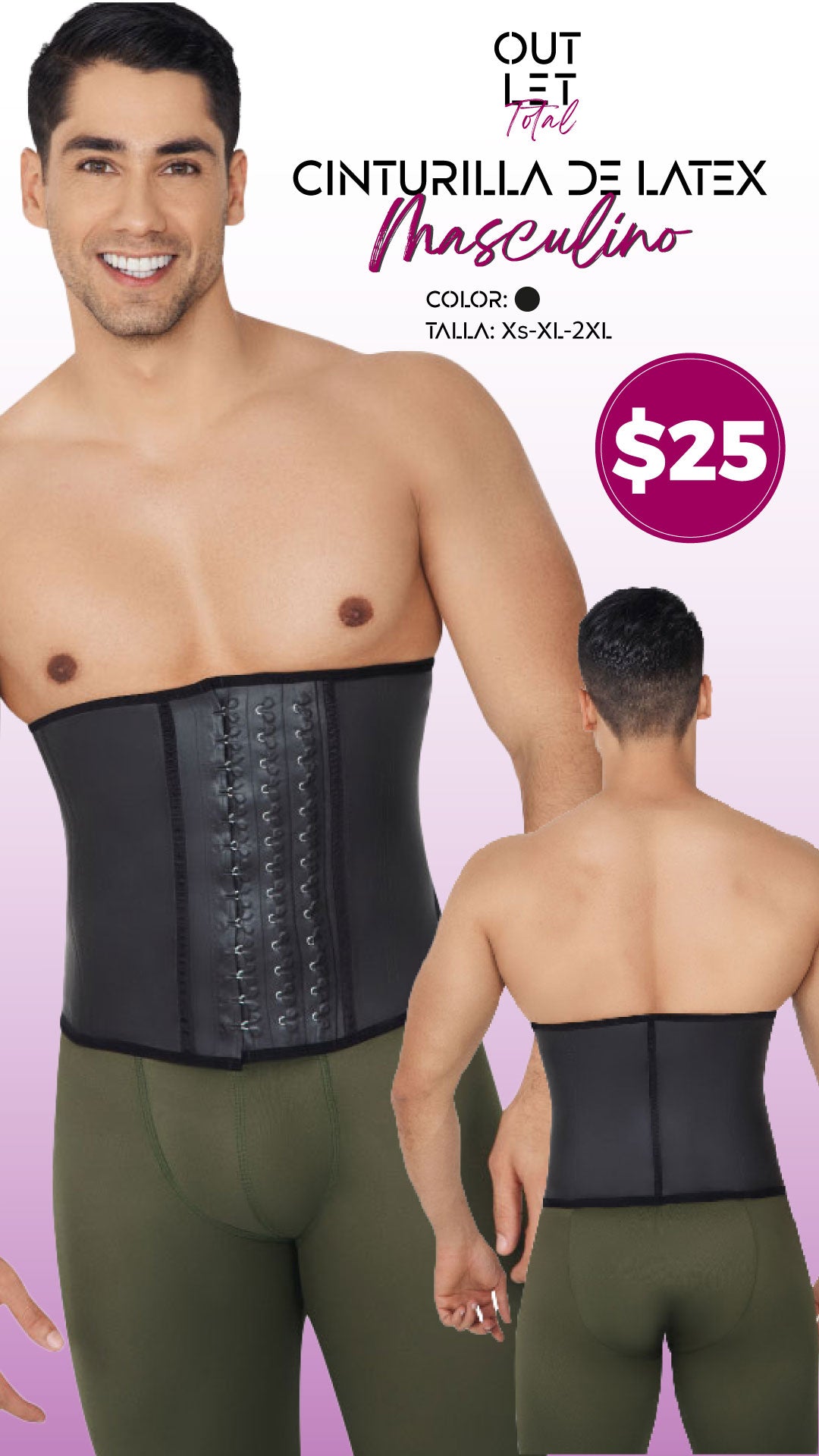 Cinturilla de latex masculina