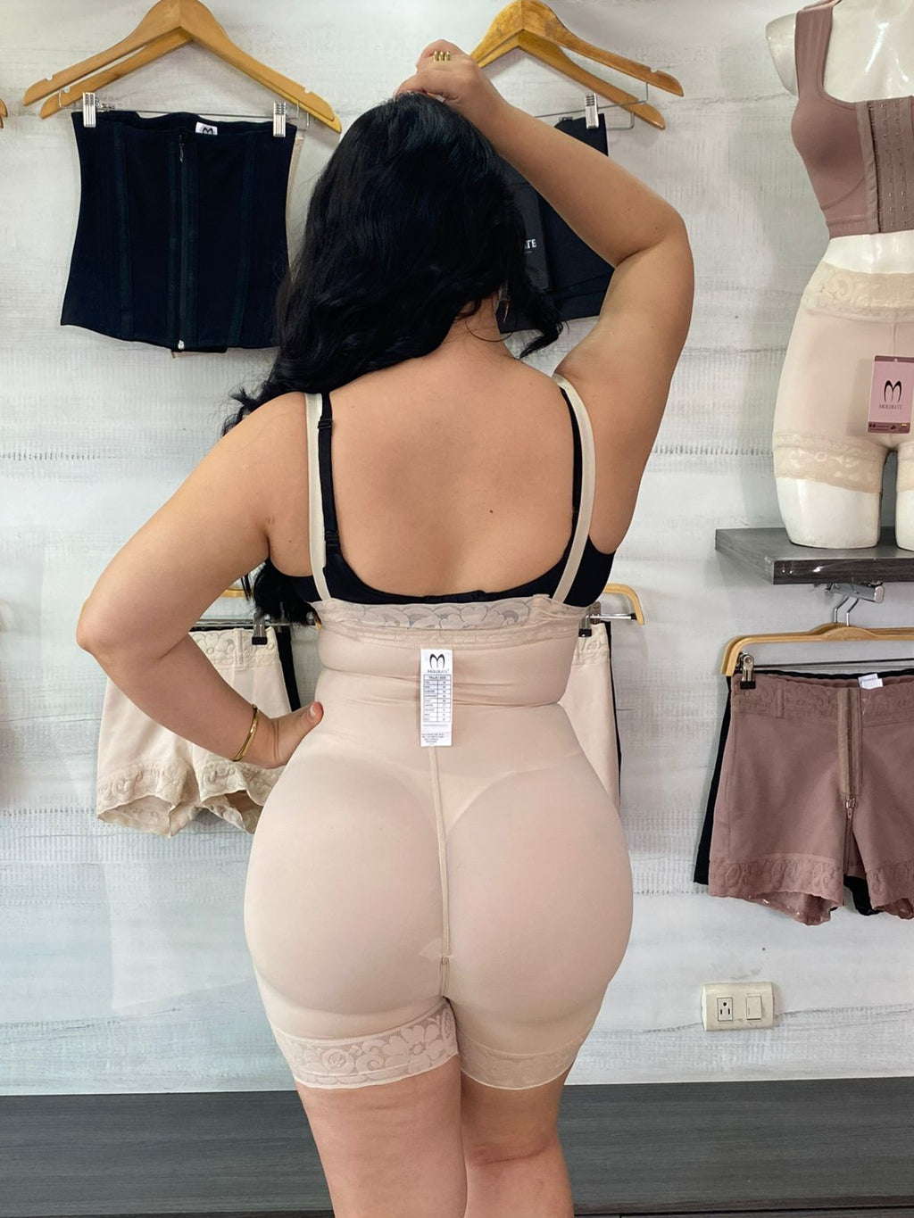 5014 Faja Strapples tipo short cierre diagonal