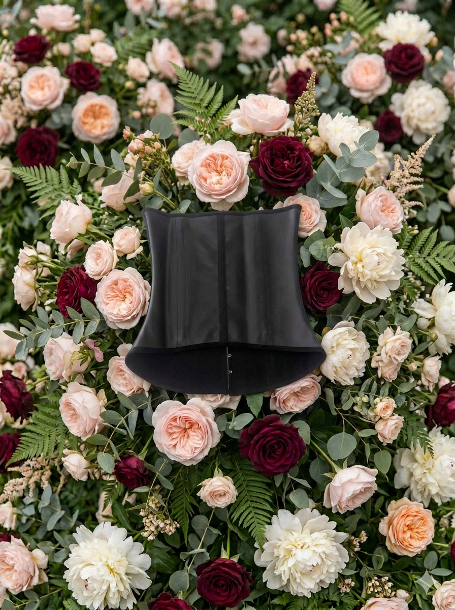 CL01 - Latex waist trainer with three rows of hooks