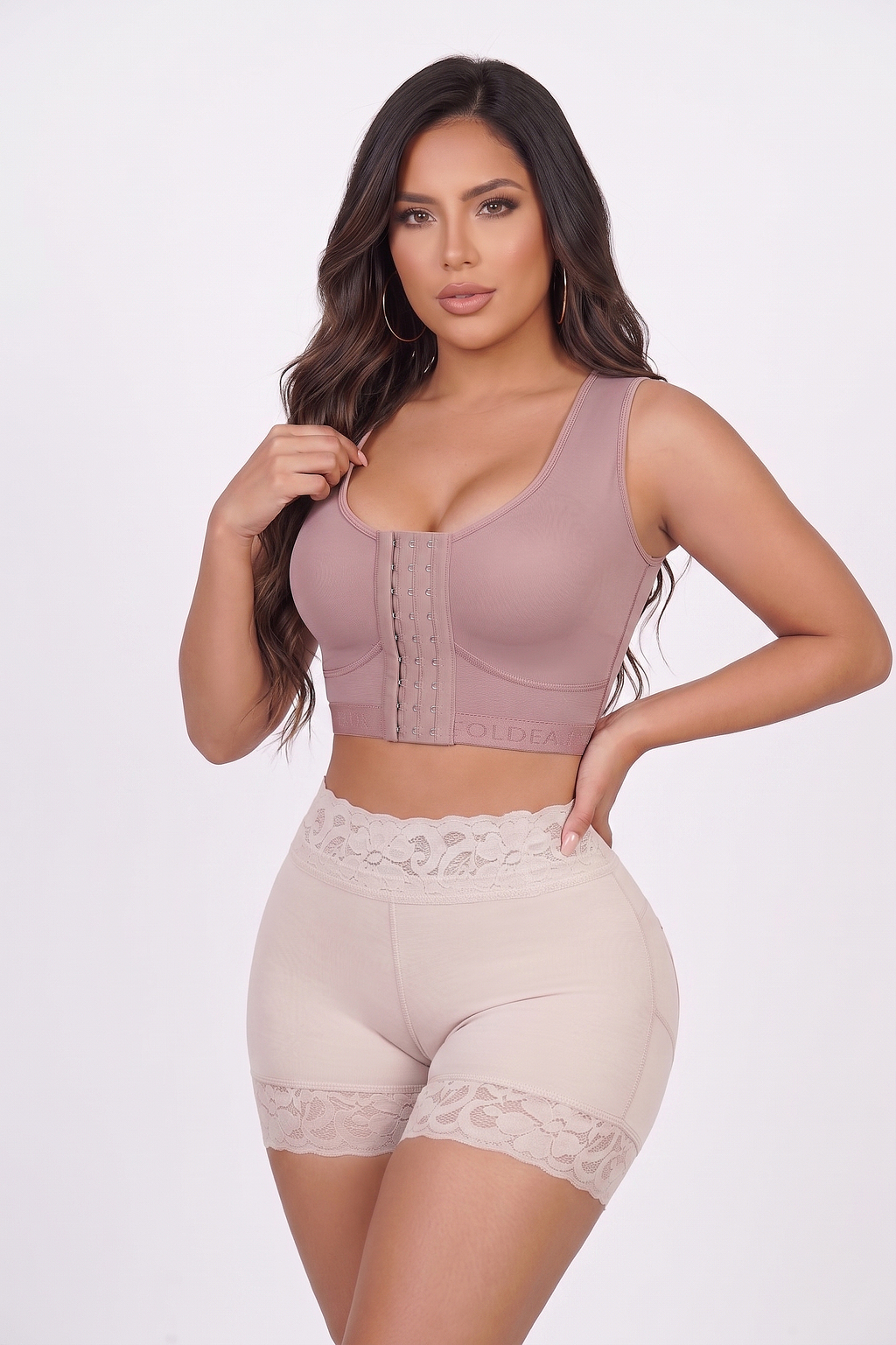 4007 - Post-surgical sleeveless bra with hooks