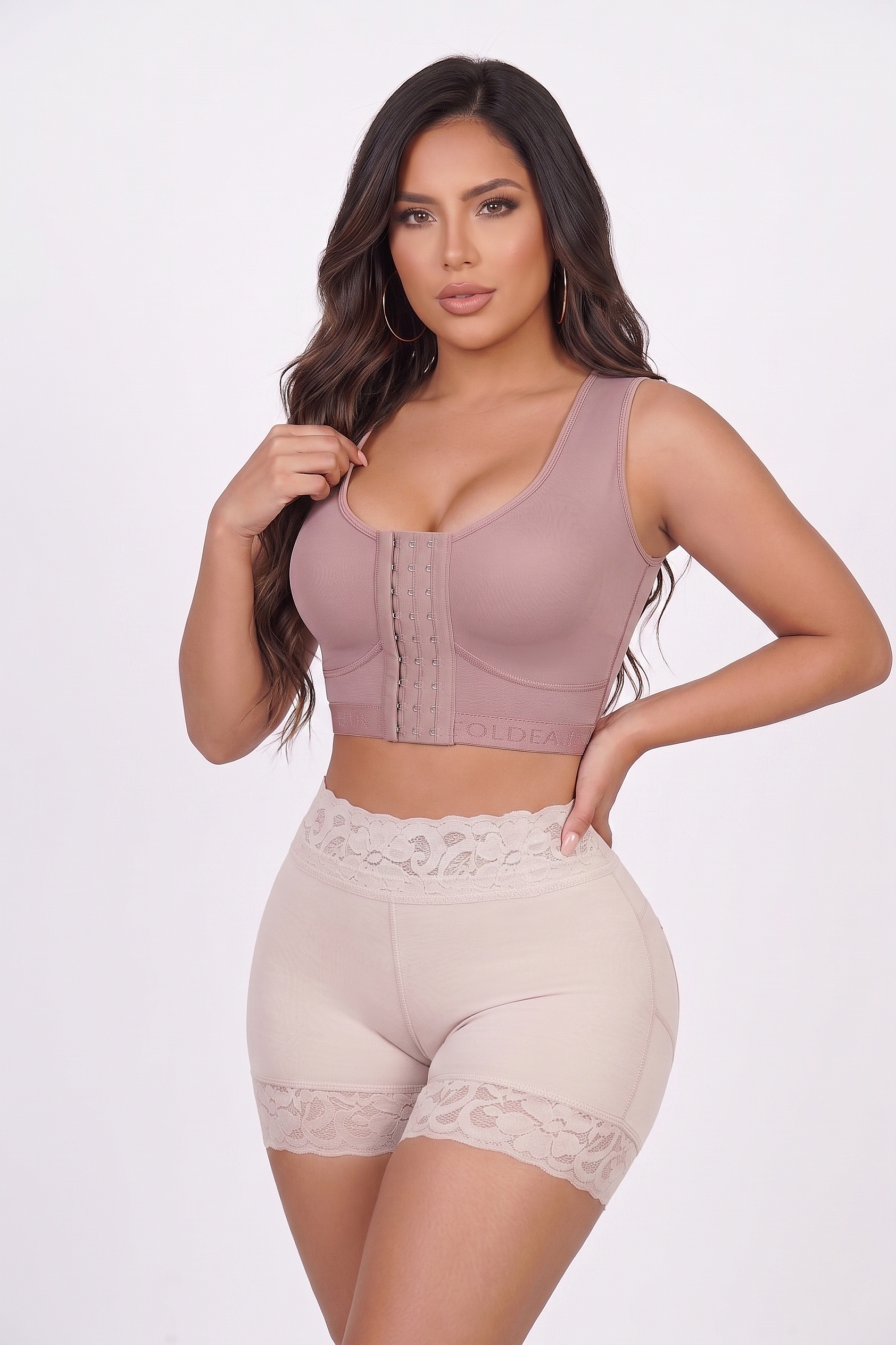 4007 - Post-surgical sleeveless bra with hooks