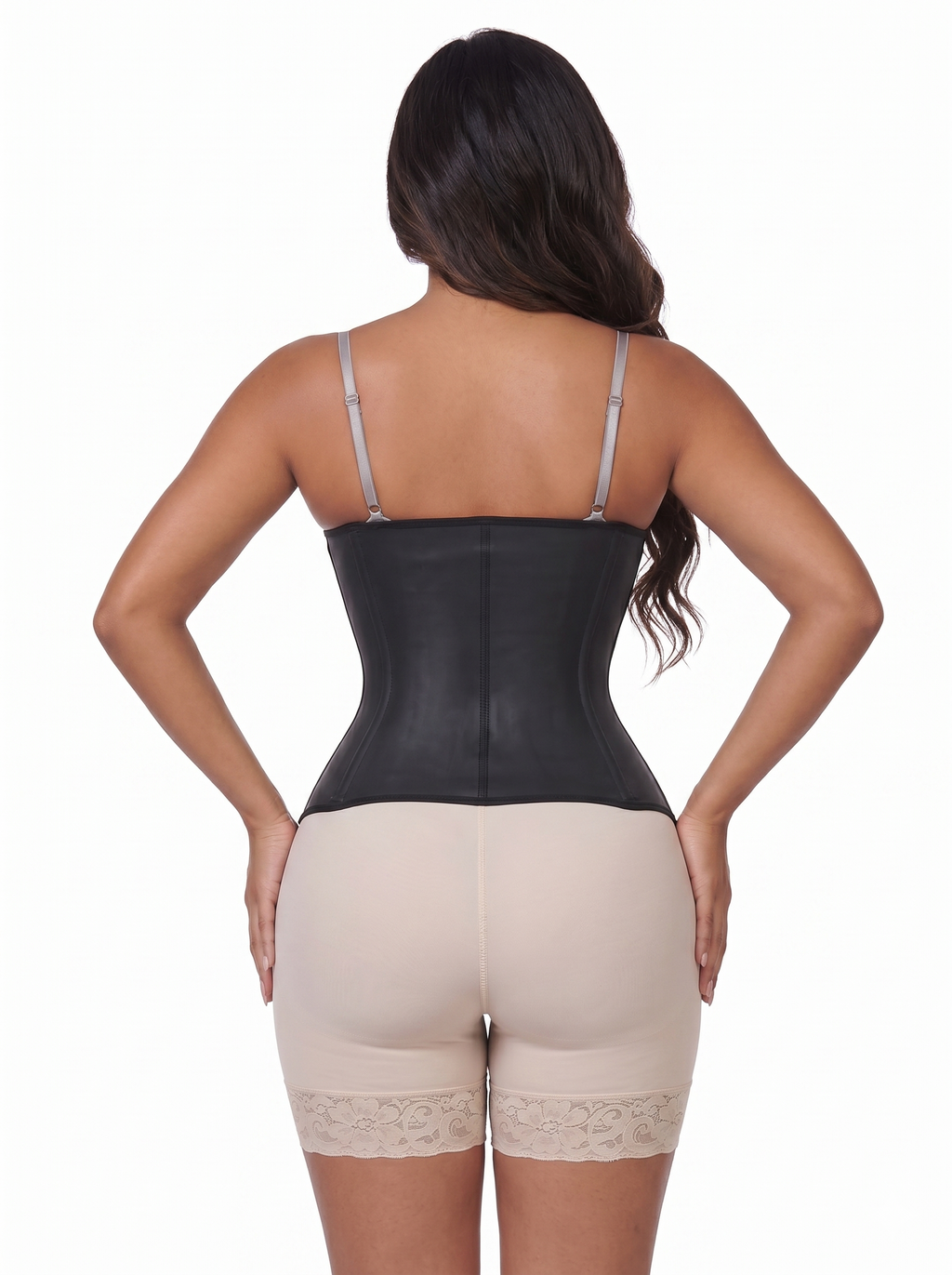 CL01 - Latex waist trainer with three rows of hooks